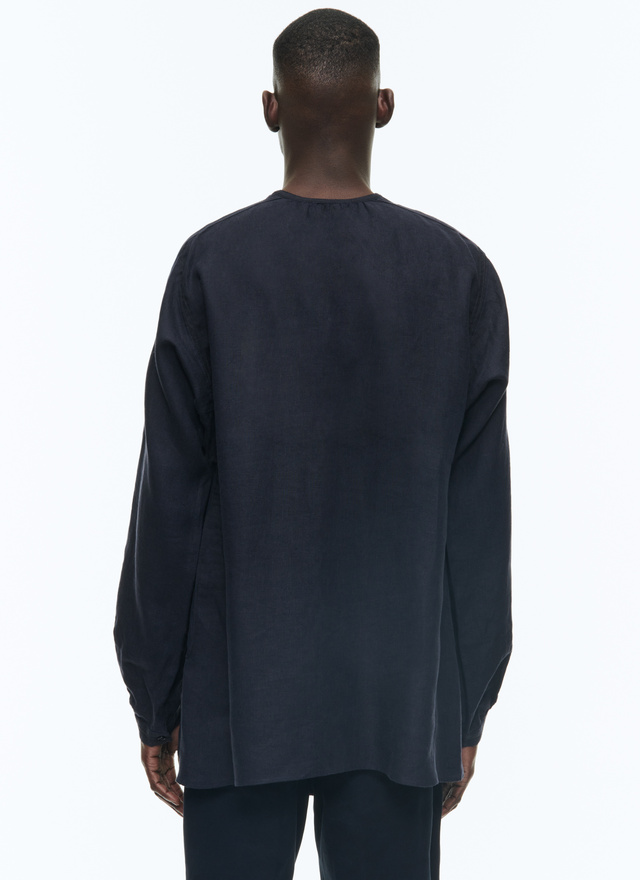 Men's linen serge shirt Fursac - H3DESI-DH04-D030