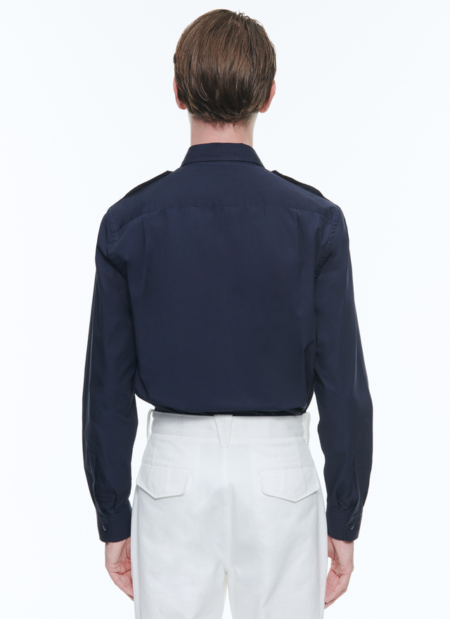 Men's cotton poplin shirt Fursac - H3DICE-DH18-D030