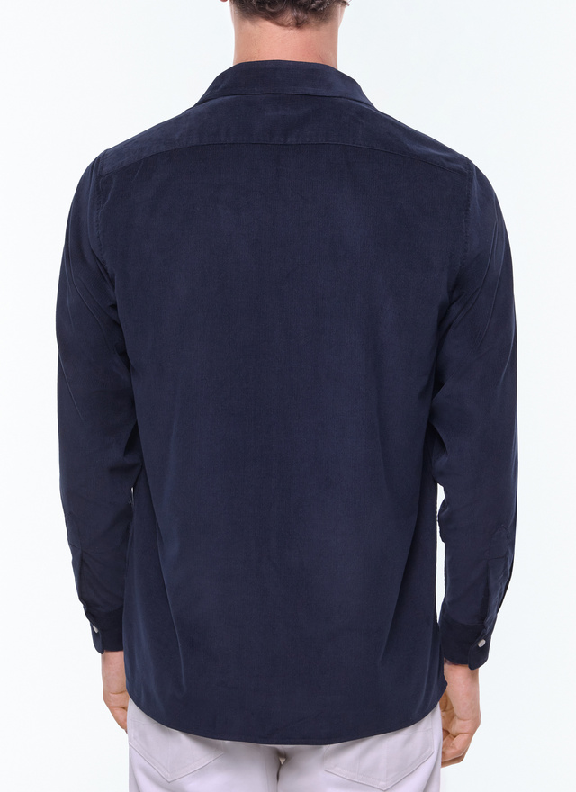Men's navy blue shirt Fursac - H3EILI-EH35-D030