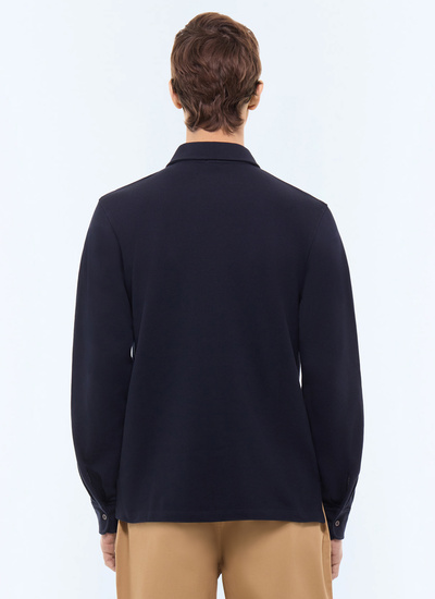 Men's organic cotton piqué jersey shirt Fursac - H3JLUM-FJ22-D030