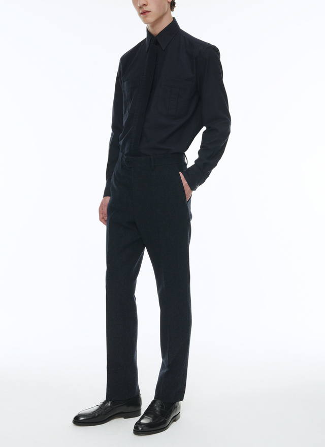 Men's navy blue shirt Fursac - H3TIBO-AH87-30