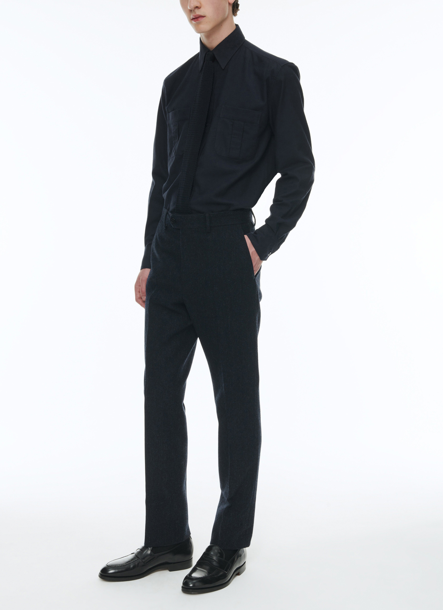 Men's navy blue shirt Fursac - H3TIBO-AH87-30