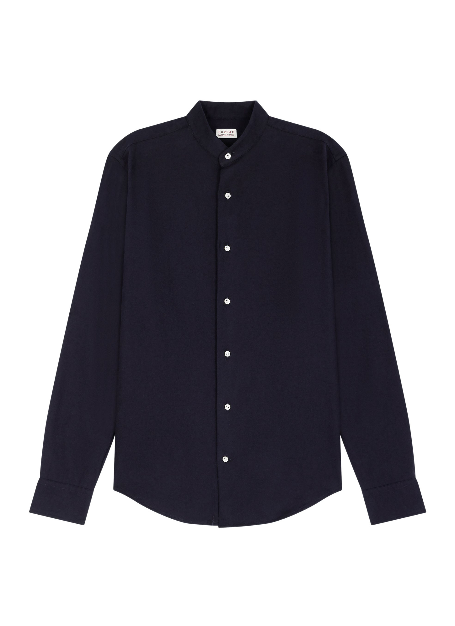 Men's blue, navy blue cotton flannel shirt Fursac - H3TIKA-GH07-D030