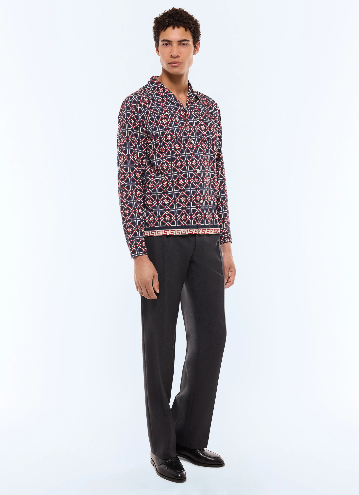 Men's navy blue shirt Fursac - H3FURE-GH22-D030