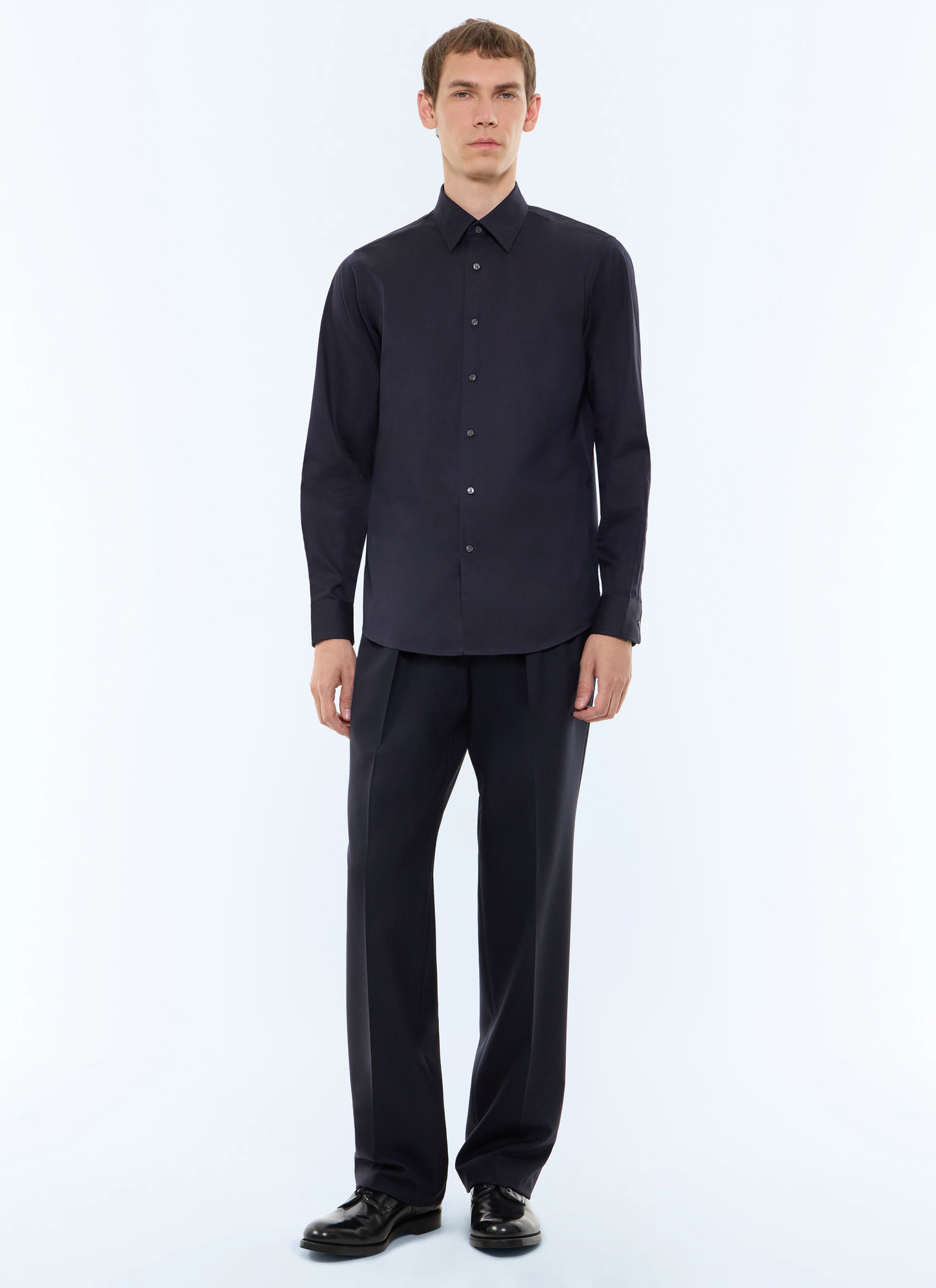 Men's navy shirt Fursac - H3LXAN-LH14-D030