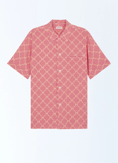 Men's pink certified viscose shirt Fursac - H3DUNY-FH26-F006