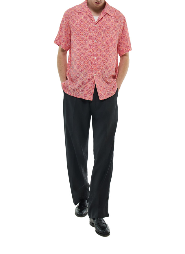 Men's pink - scale pattern shirt Fursac - H3DUNY-FH26-F006