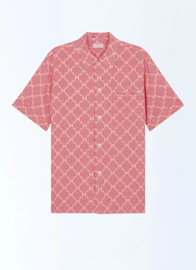 Men's pink certified viscose shirt Fursac - H3DUNY-FH26-F006