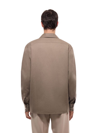 Men's sage green shirt Fursac - H3GILI-GH02-H015