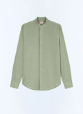 Cotton and linen grandad shirt - H3TIKA-DH50-H005