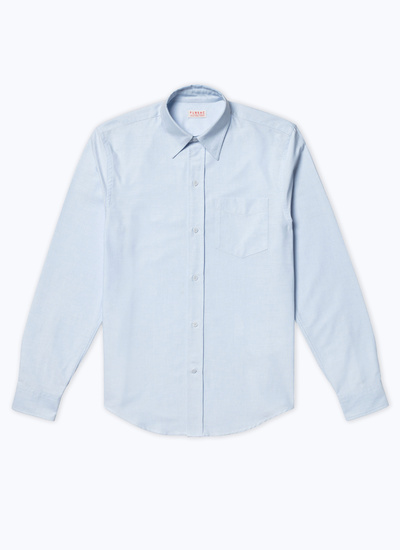 Men's sky blue shirt Fursac - H3VIBA-DH01-D039