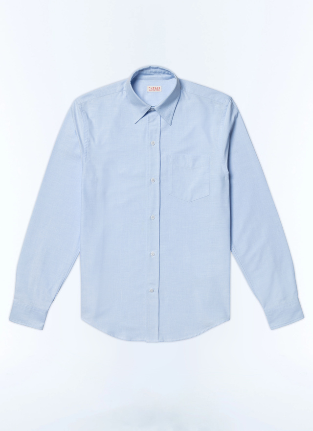 Men's sky blue shirt Fursac - H3VIBA-DH01-D039