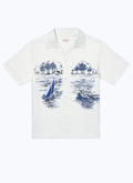 Hawaiian shirt with boats print - H3DUNY-DH36-A001