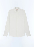 Swallow collar shirt in linen and cotton - H3EDAV-DH50-A001