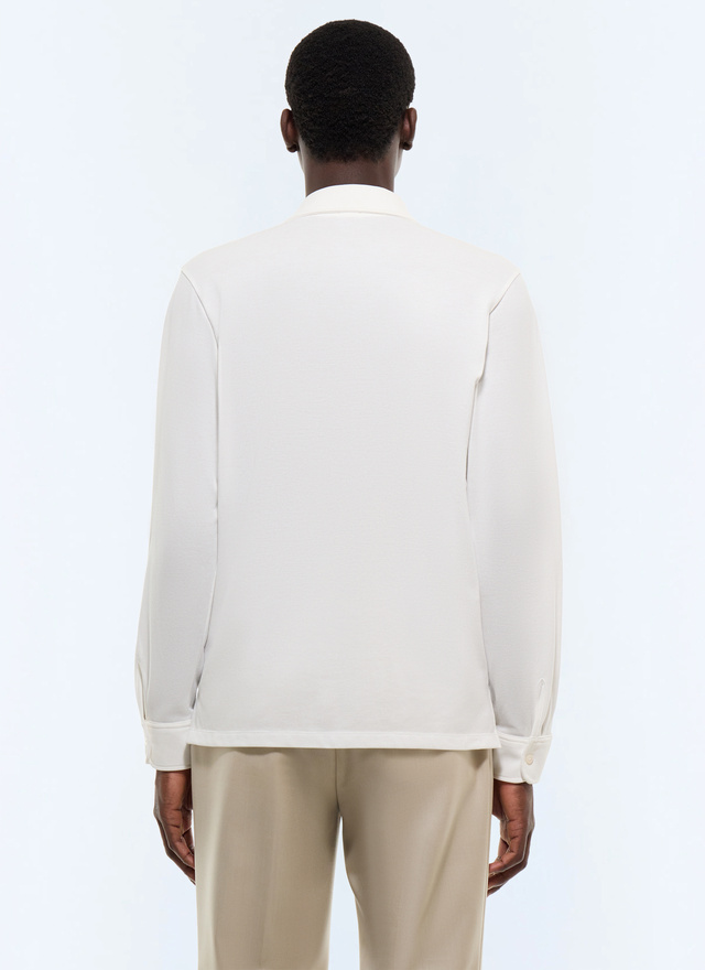 Men's organic cotton piqué jersey shirt Fursac - H3JLUM-FJ22-A001
