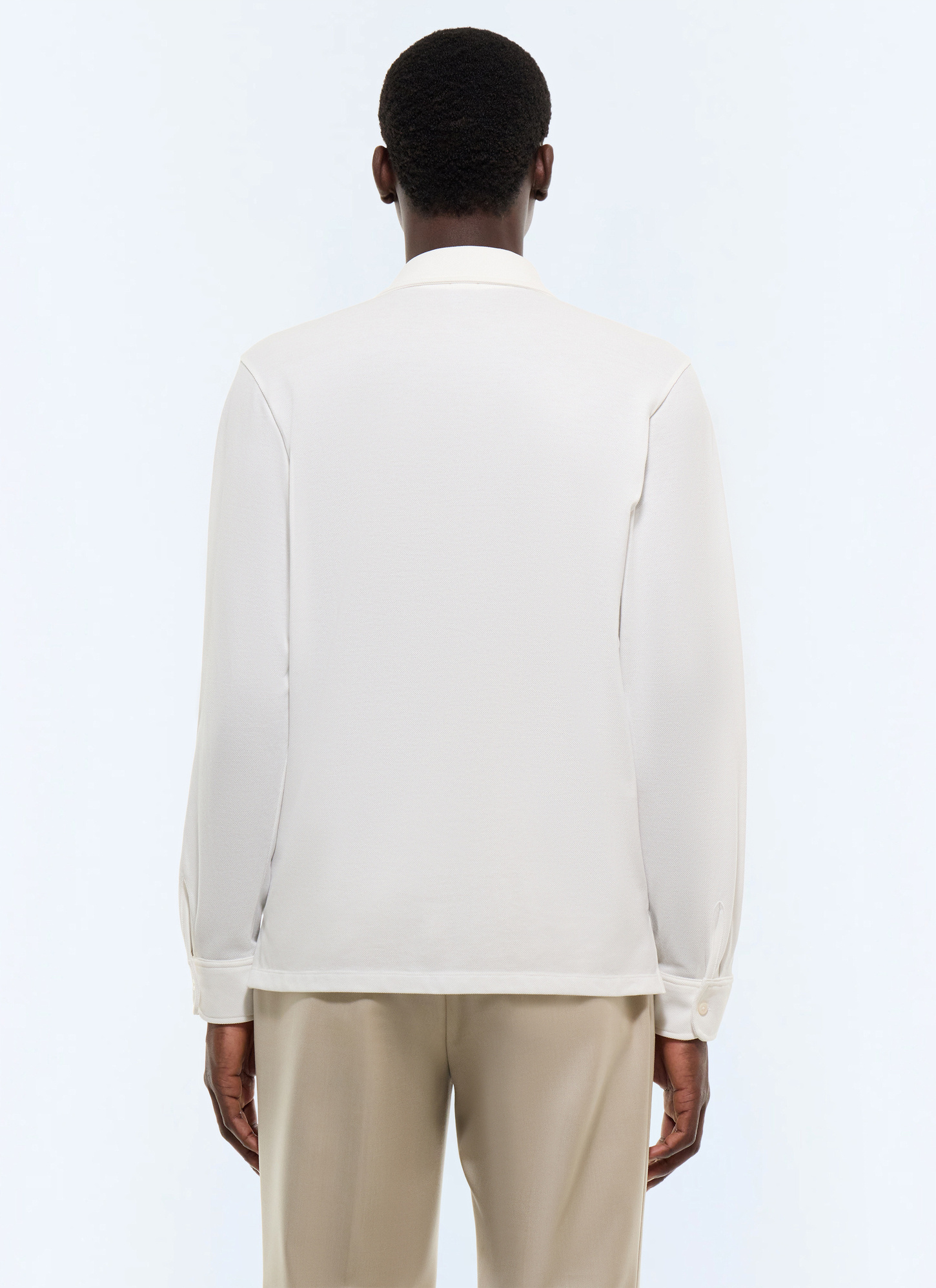 Men's organic cotton piqué jersey shirt Fursac - H3JLUM-FJ22-A001