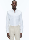 Oxford cotton shirt with swallow collar - H3VIBA-DH01-A001