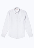 Linen shirt with swallow collar - H3VIBA-DH50-A001