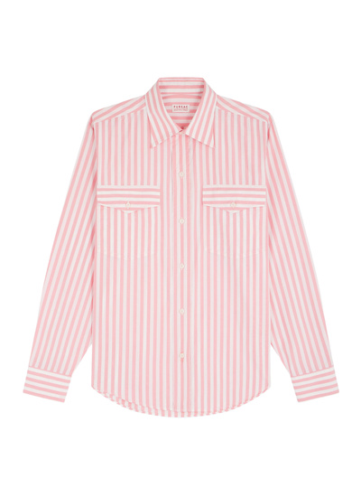 Men's pink certified cotton poplin shirt Fursac - H3FCIL-FH17-F006