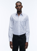 White cotton poplin shirt with checks - 22HH3VIBA-AH48/02
