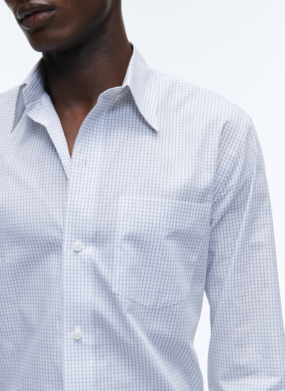 Men's shirt white cotton poplin Fursac - H3VIBA-AH48-02