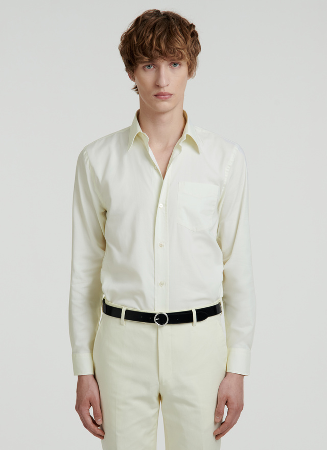 Men's shirt yellow cotton Fursac - 22EH3VIBA-VH46/53