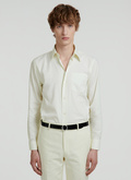 Light yellow cotton Oxford shirt - H3VIBA-VH46-53