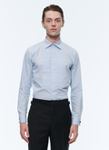 Sky blue cotton tuxedo shirt - H3AVAD-AH07-39