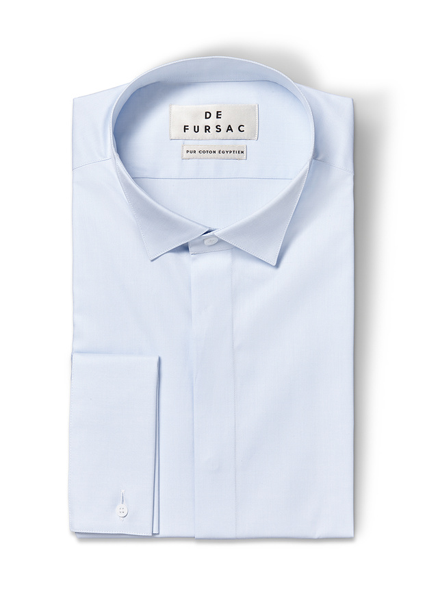Men's sky blue shirt Fursac - H3LUCK-E005-39