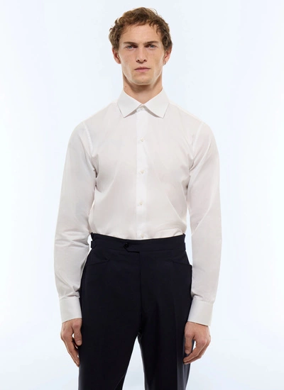 Men's shirt white cotton twill Fursac - H3JORD-JH20-A001