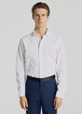 Cotton round collar and hidden placket shirt - H3OGAP-E014-01