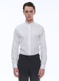 White cotton poplin shirt - H3TIKA-E005-01