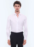 White cotton poplin shirt - H3VODI-E005-01