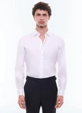 White cotton poplin shirt - H3VODI-E005-01