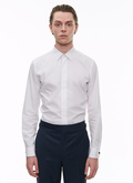 White cotton poplin shirt - H3VODI-E005-01