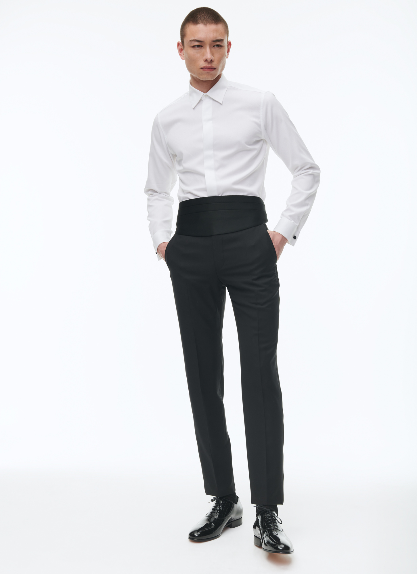 Men's white shirt Fursac - H3VODI-E014-01