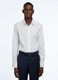 Cotton poplin hidden placket shirt - H3VRIF-E020-01