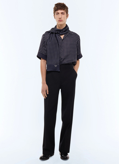 Men's navy shirt Fursac - H3LINT-LH05-D030