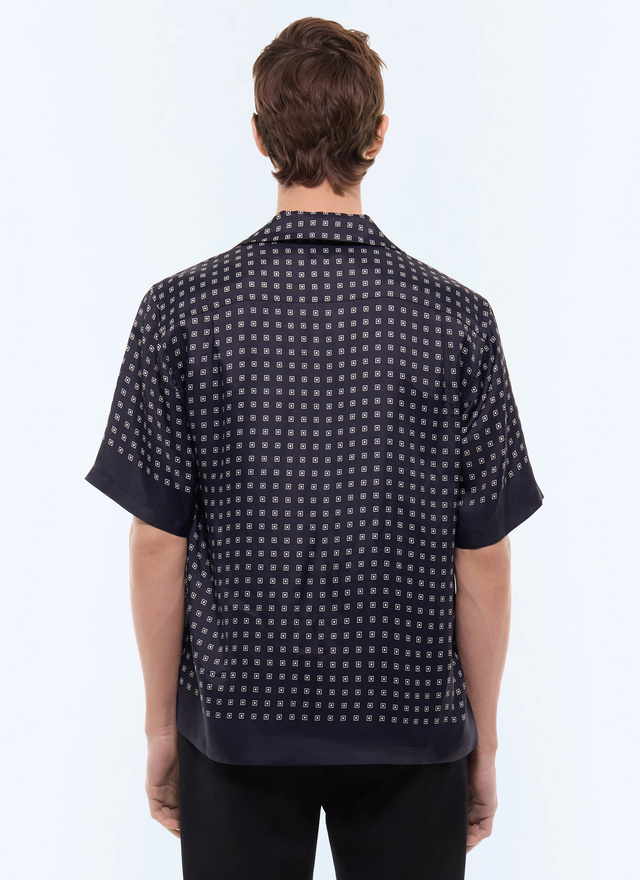 Men's main fabric: 100% viscose shirt Fursac - H3LINT-LH05-D030