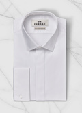 Shirt with small French collar and hidden placket - H3IGOR-I003-01