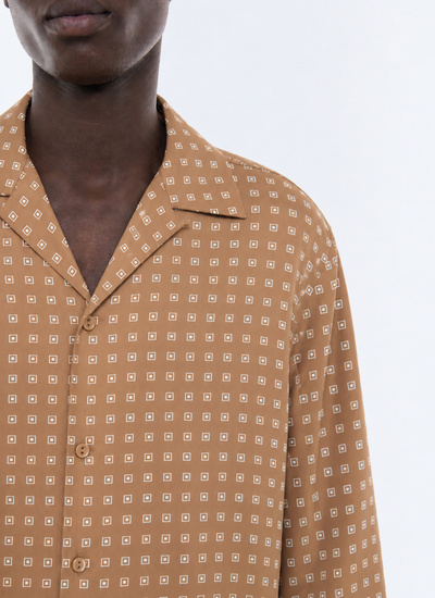 Men's camel shirt Fursac - H3LNOT-LH05-A011