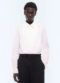 Cotton honeycomb bib-front shirt - H3LARA-E005-01