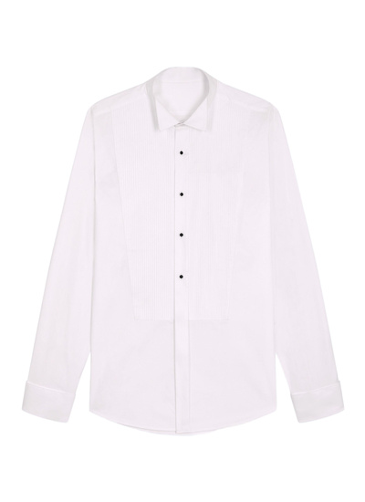 Men's white, ecru main fabric: 100% cotton shirt Fursac - H3LRIA-LH15-A001