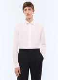 Wing-collar cotton twill shirt - H3LUKK-E005-01
