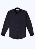 Navy blue silk shirt - 23EH3ADAV-BH01/30