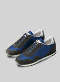 Blue and grey suede and nylon sneakers - LSNEAK-TL04-35