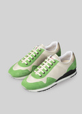 Golden and green suede and nylon sneakers - LSNEAK-TL04-46