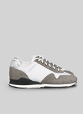 White and grey leather and nylon sneakers - LSNEAK-TL04-01