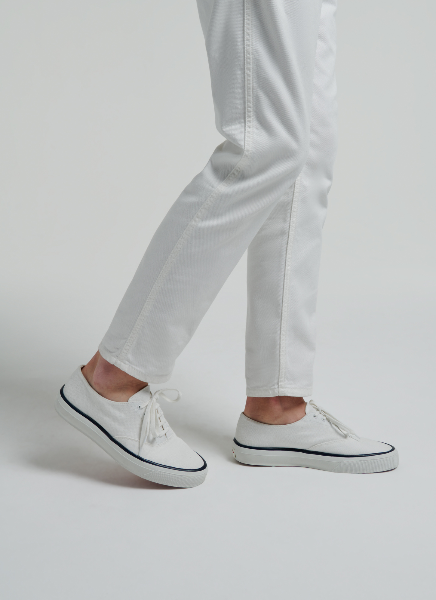Men's shoes white cotton canvas Fursac - LBASKT-SC97-02