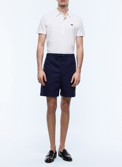 Short homme bleu marine coton Fursac - P3DAJA-DP08-D030